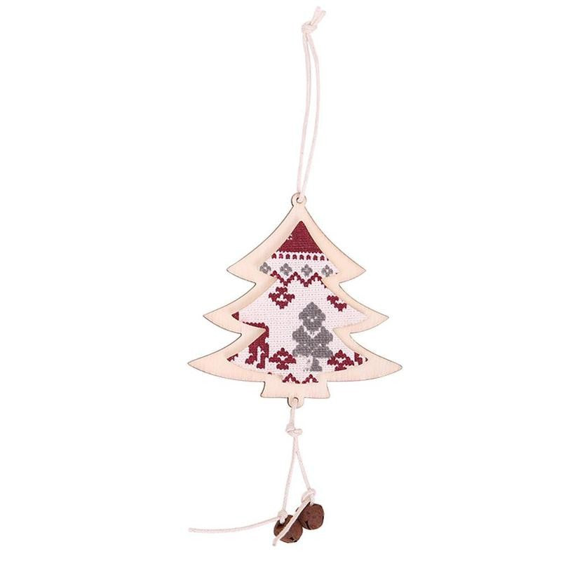 Christmas Wood Star Pattern Tree Ornaments Xmas Hanging Pendant Home Decor Gifts