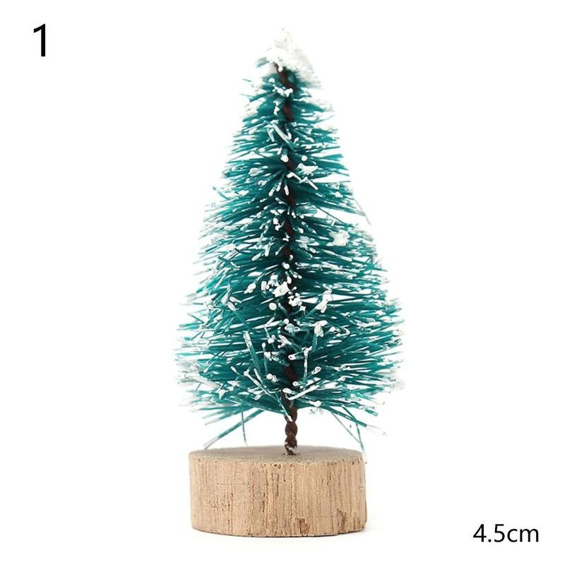 Christmas Snow Mini Tree Holiday Festival Party Ornament Decor Miniature