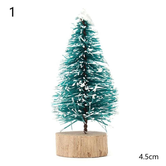 Christmas Snow Mini Tree Holiday Festival Party Ornament Decor Miniature