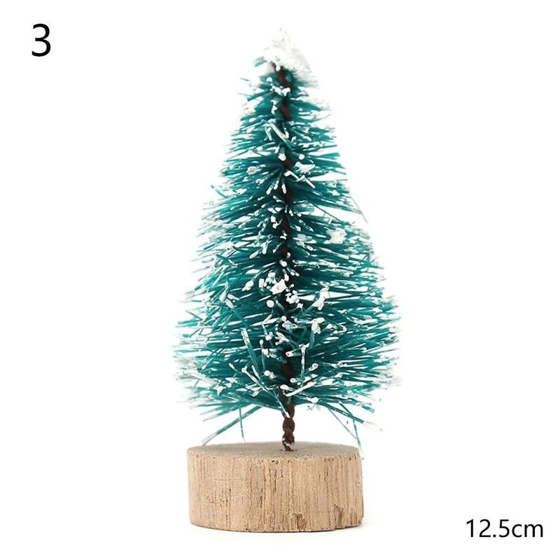 Christmas Snow Mini Tree Holiday Festival Party Ornament Decor Miniature